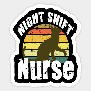 night shift nurse  funny nurse Sticker